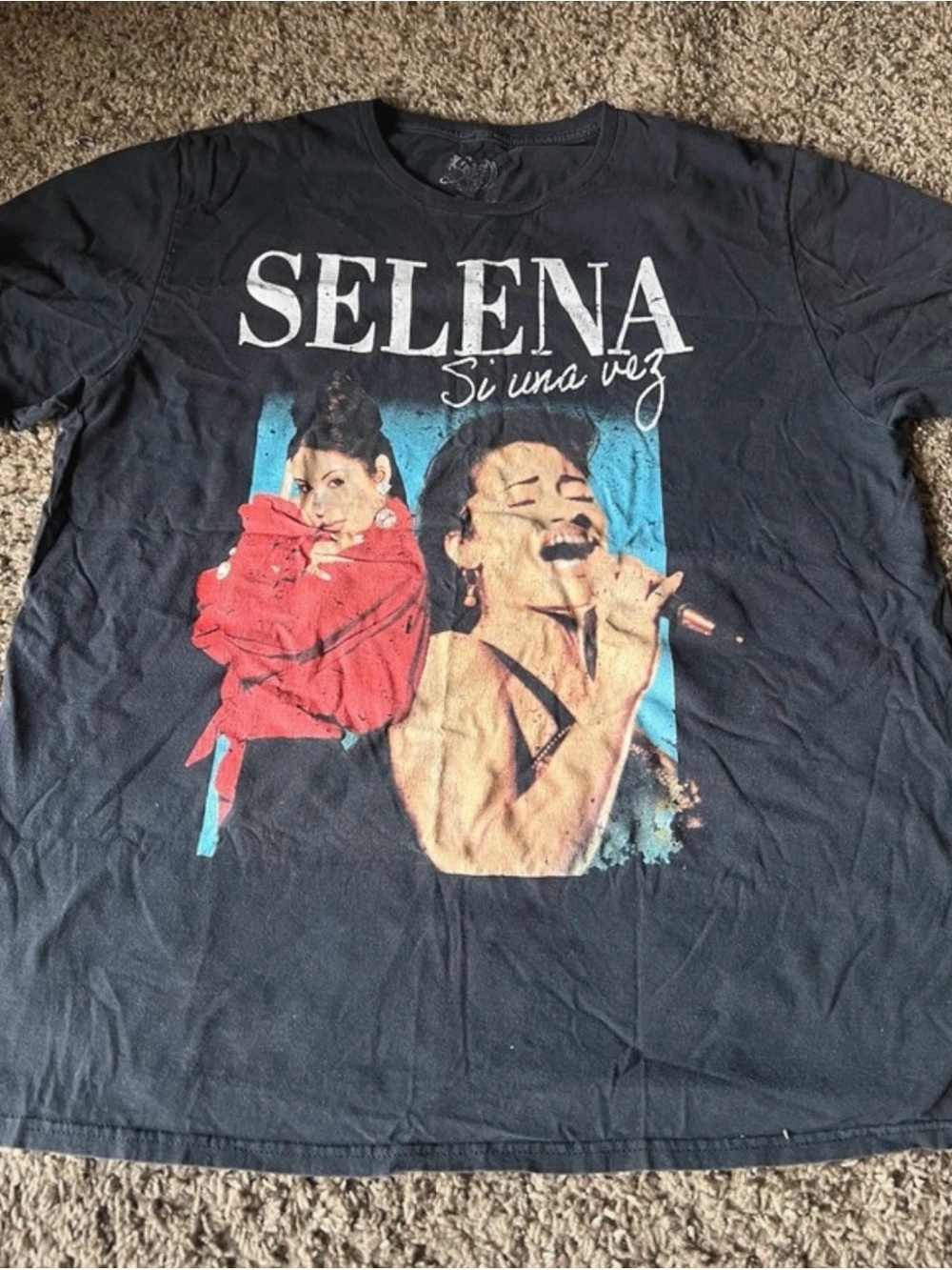 Selena Graphic Short Sleeve Tee - Black